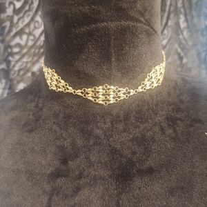 Gold choker necklace 14 inches
